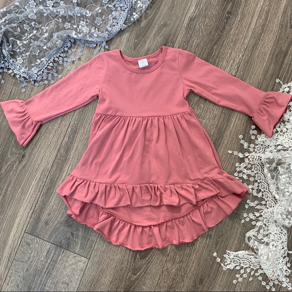 #5 Mauve Pink Hi-Lo Ruffle tunic/Dress